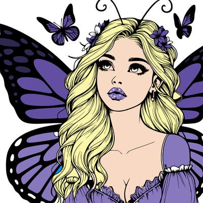 butterfly fairy realistic girl