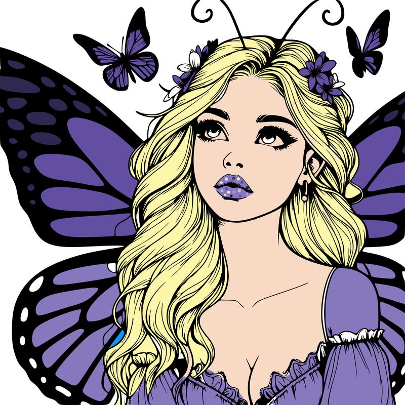 butterfly fairy realistic girl
