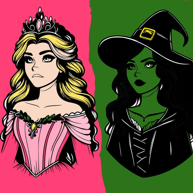 princess and witch realistic