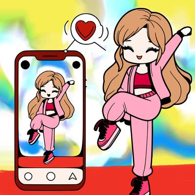 girl doing tik tok dance