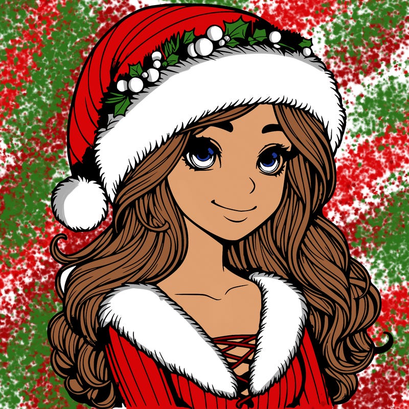 realistic christmas  girl