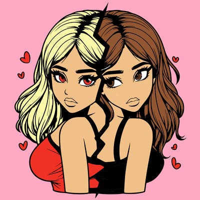 realistic girl split