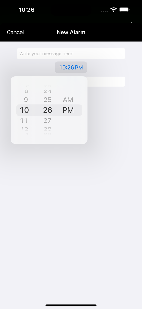 Nueva pantalla de alarma para recordatorios de salud