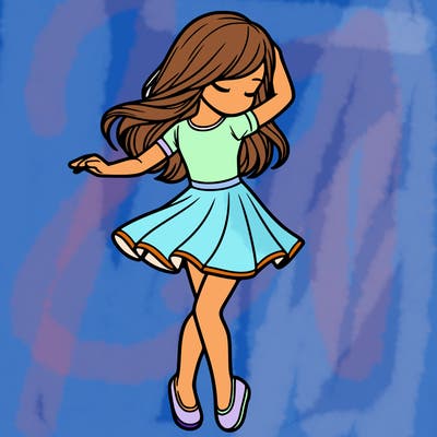 girl dancing  realistic