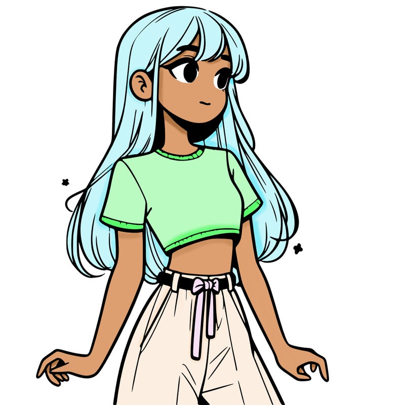 girl in a cute crop top