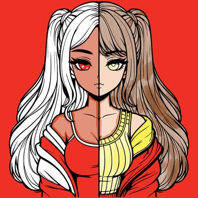 realistic girl split