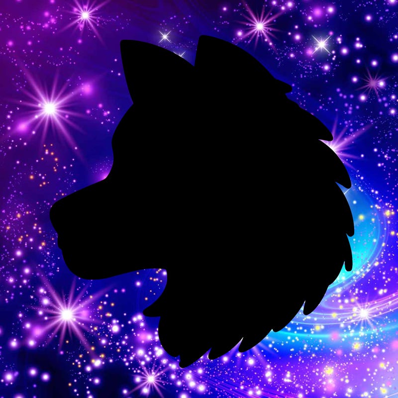 wolf with a skul as face