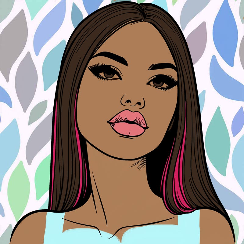 realistic woman with full lips