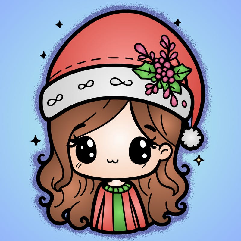 christmas hat girl