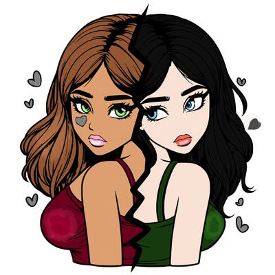 realistic girl split