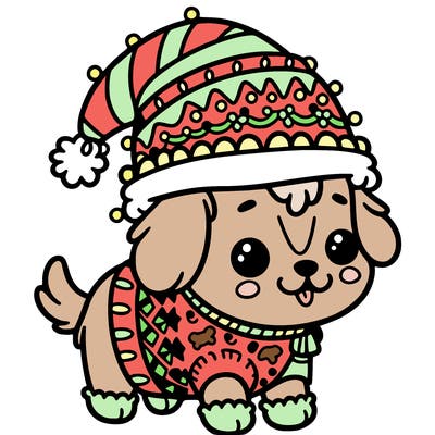 cute christmas dog
