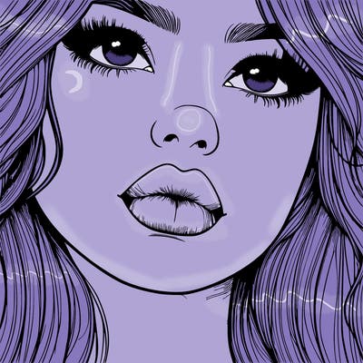 really realistic girl with lips