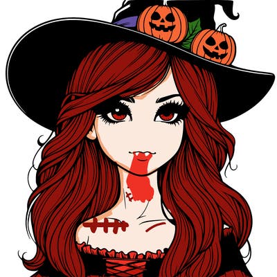 halloween realistic girl