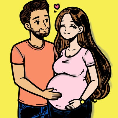 pregnant mom with her husband