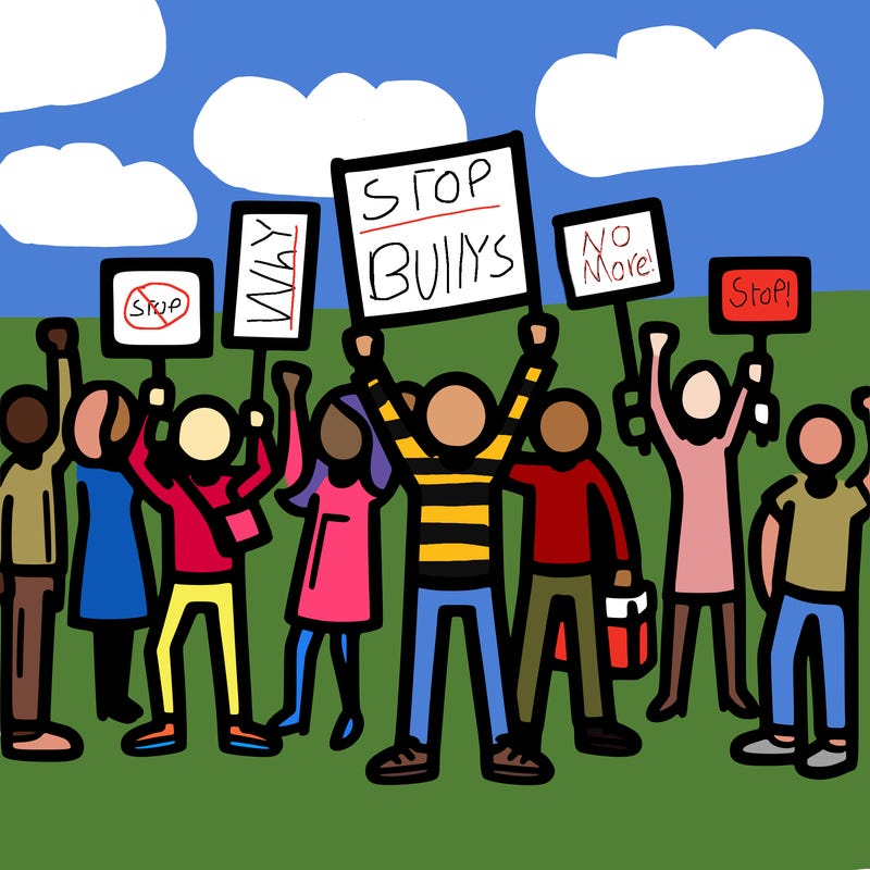 people demonstrating