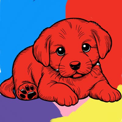 a cute realistic puppy