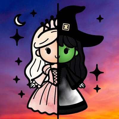 split princess and witch