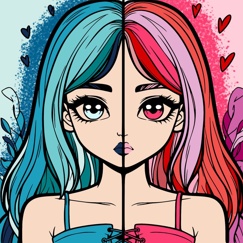 realistic girl split