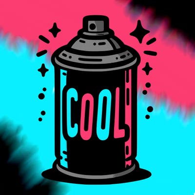 a spray paint can that's cool