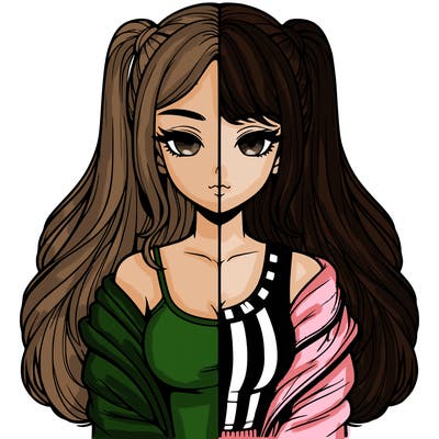 realistic girl split