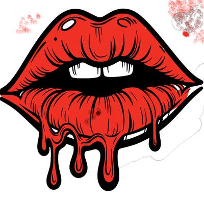 lips that look realistic and drip