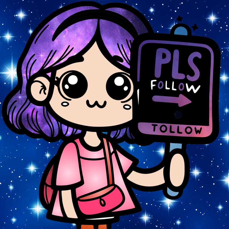 girl holding pls follow sign