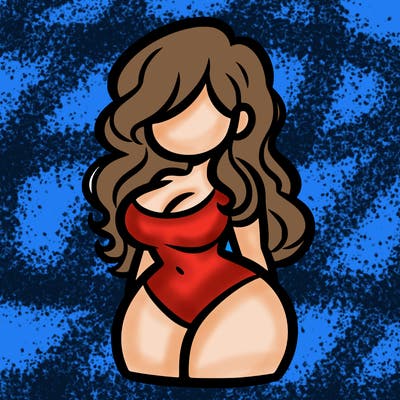 curvy woman with hair