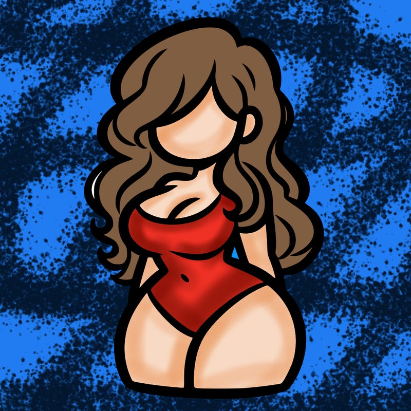 curvy woman with hair