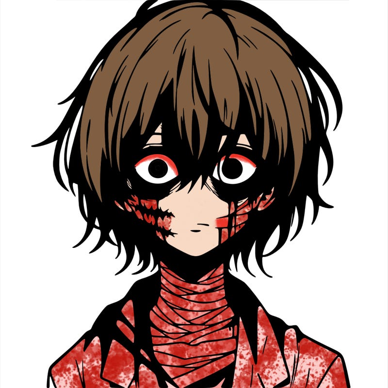horror anime person