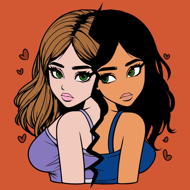 realistic girl split