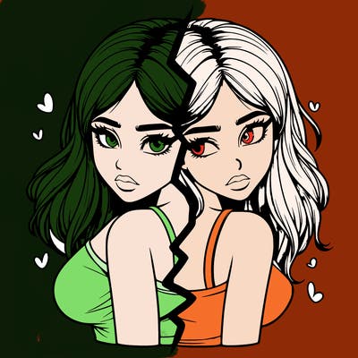 realistic girl split