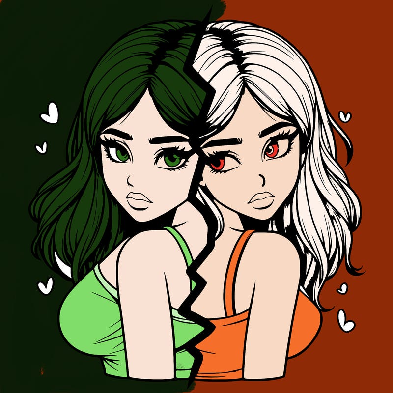 realistic girl split