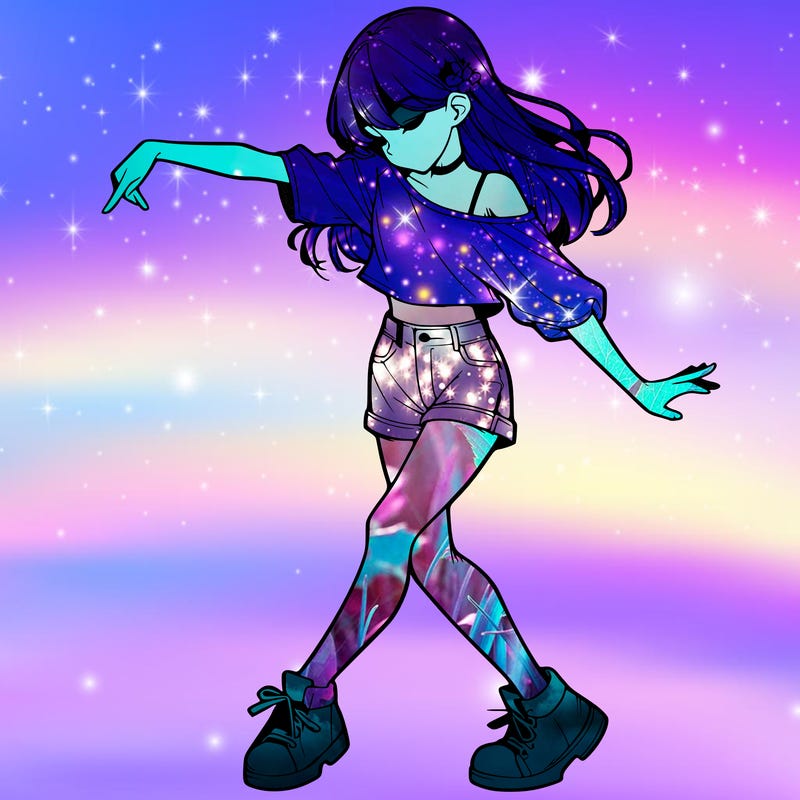 realistic girl danceing