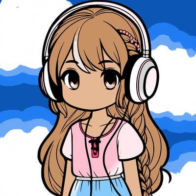 girl wearingheadphones