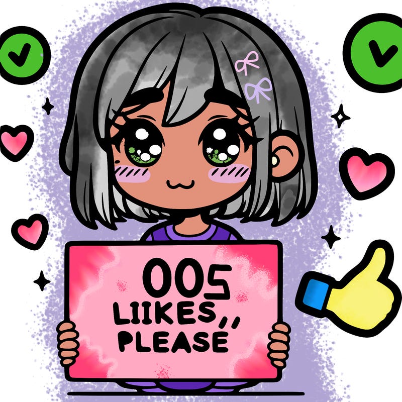 a girl with a sign saying 100 likes, please