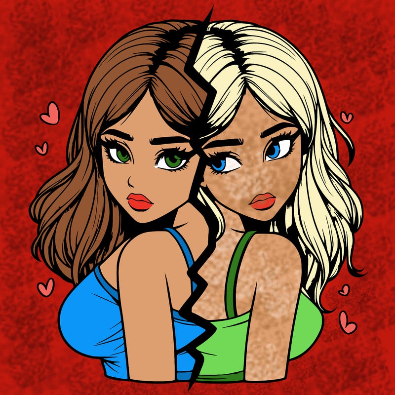 realistic girl split