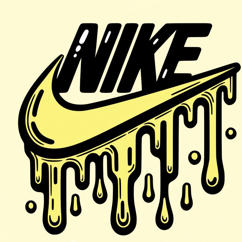 dripping nike logo