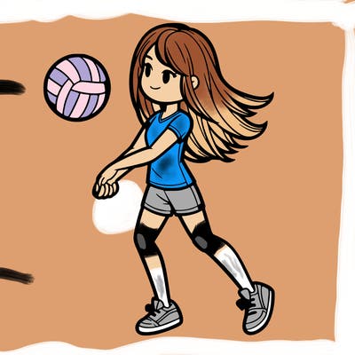 volleyball girl realistic