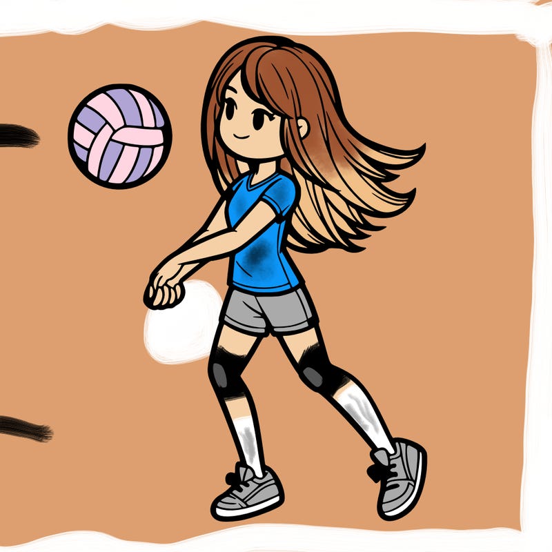 volleyball girl realistic