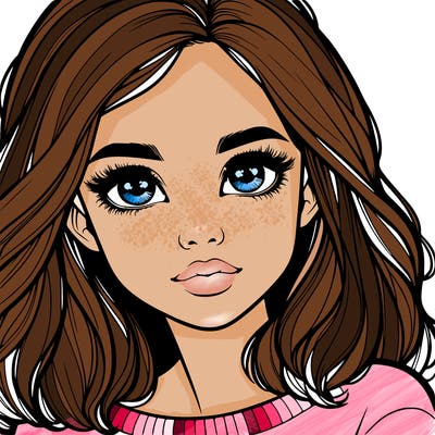 realistic girl whith cute eyes