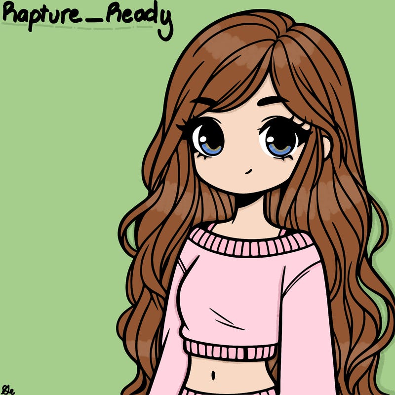 girl with long hair and a crop top with a sweater