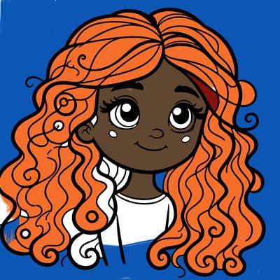 girl with curly hair long