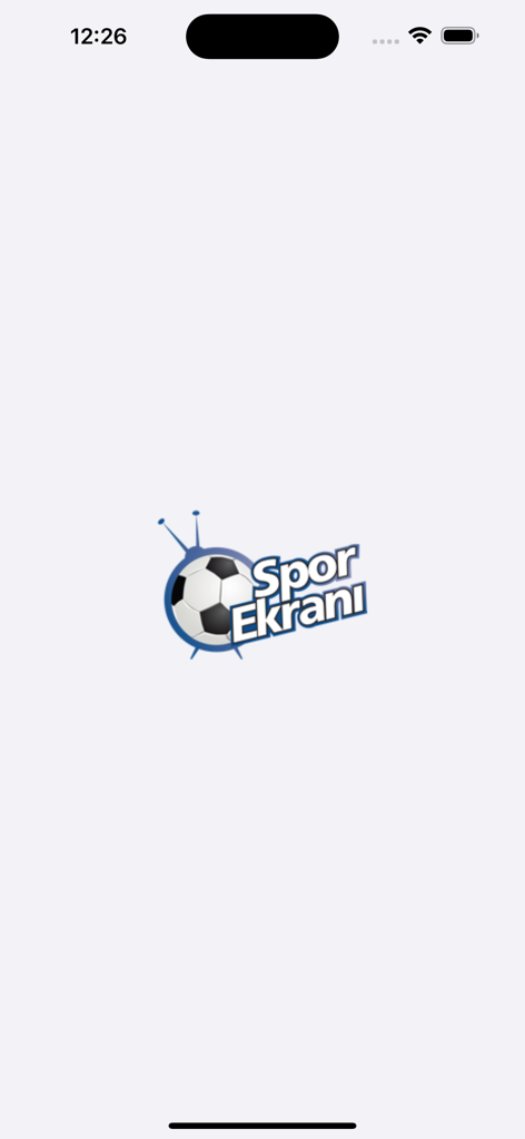Spor Ekranı - Spor Ekranı app splash screen with soccer ball and TV logo