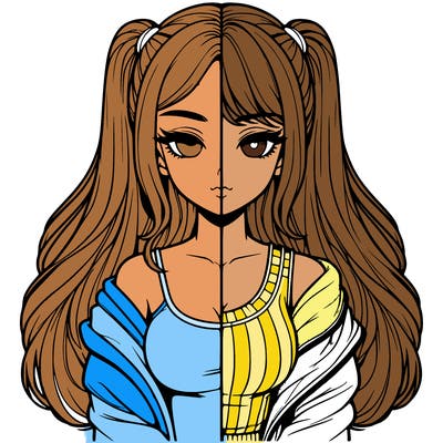 realistic girl split