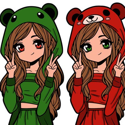 teen girl in animal costume