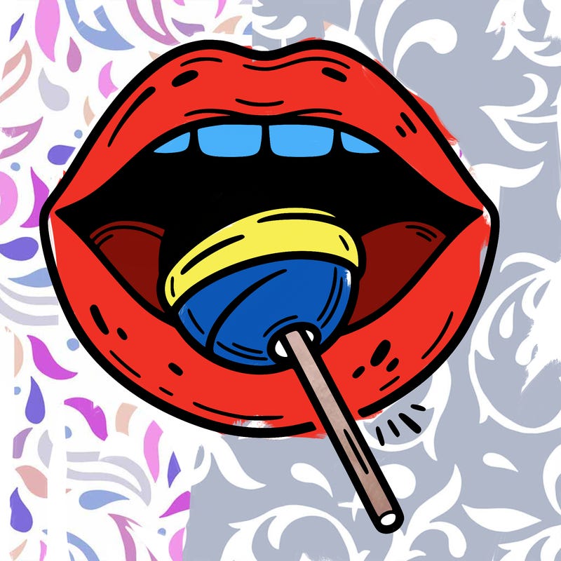 mouth with lollipop