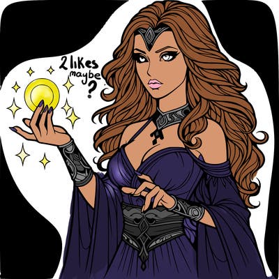 realistic women sorcerer using magic