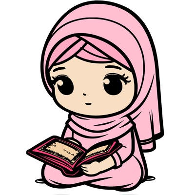 a girl reading the holy quran