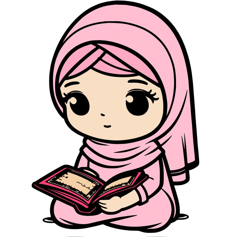 a girl reading the holy quran