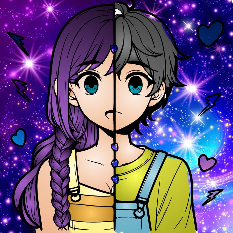 realistic girl boy split